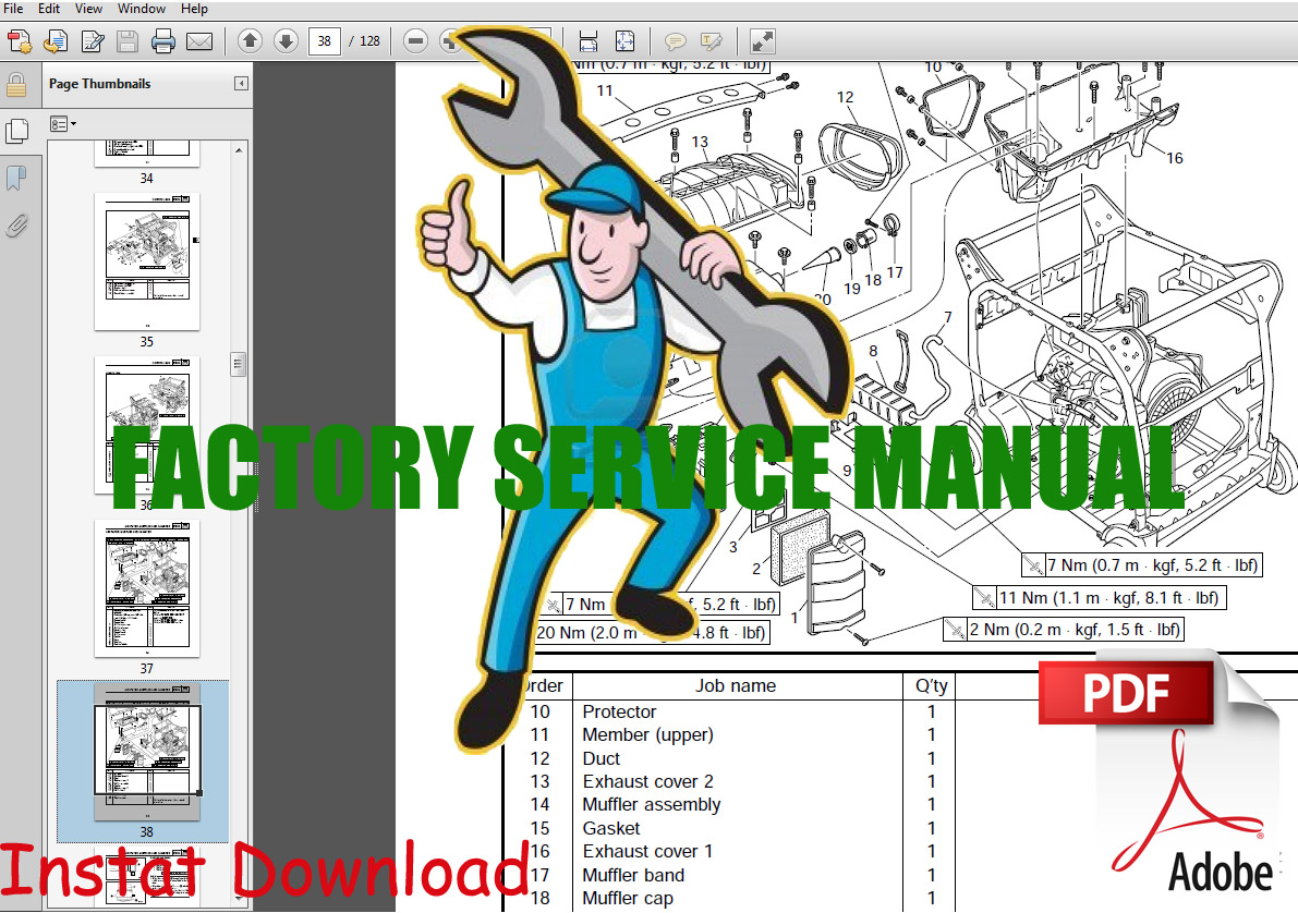 Thumbnail Yamaha EF6600DE Generator Service Manual